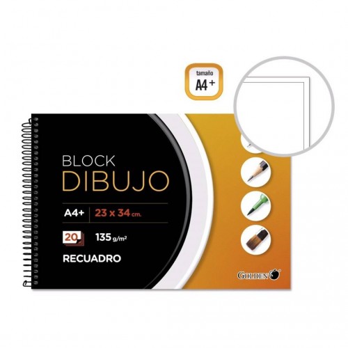 Golden block dibujo 135 grs con recuadro