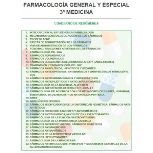 FARMACOLOGÍA GENERAL 3º MEDICINA