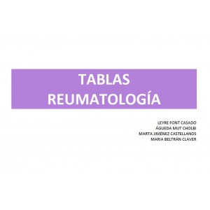 TABLAS REPASO REUMATOLOGÍA - (35 PÁG) - (Leyre)