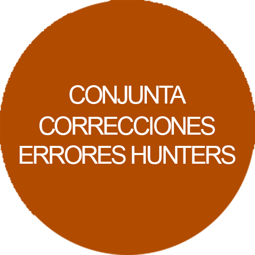 Conjunta correcciones errores hunters