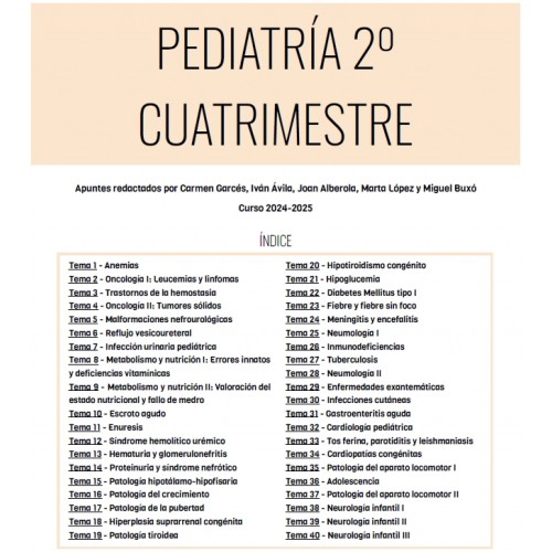 Pediatría 2er Cuatrimestre - (509...